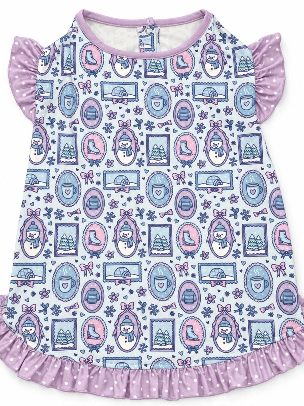 Griffy & Drake Winter Ruffle Dog Shirt Large